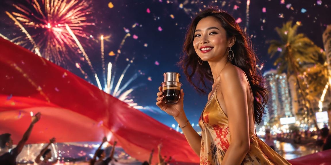 Người dùng Việt Nam thư giãn với cà phê và theo dõi kết quả cược trên điện thoại tại Côn Đảo